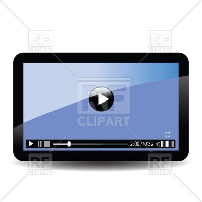 400x400 Interface Of Video Player On Screen Of Tablet Computer Royalty