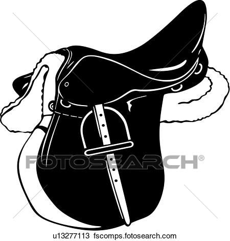 450x470 Clipart Of , Briddle, Dressage, English, Saddle, Tack, U13277113