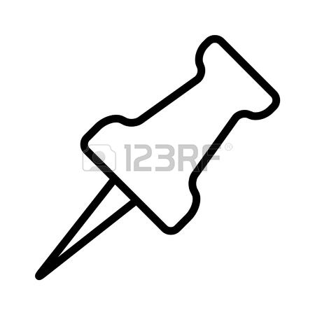 450x450 Thumb Tack Clipart Black And White