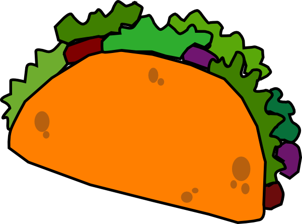 600x444 Free Cartoon Taco Clip Art