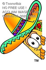 196x300 Taco Character Peeking Around Something
