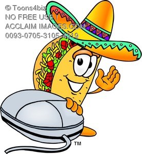 277x300 Taco Character With Computer Mouse