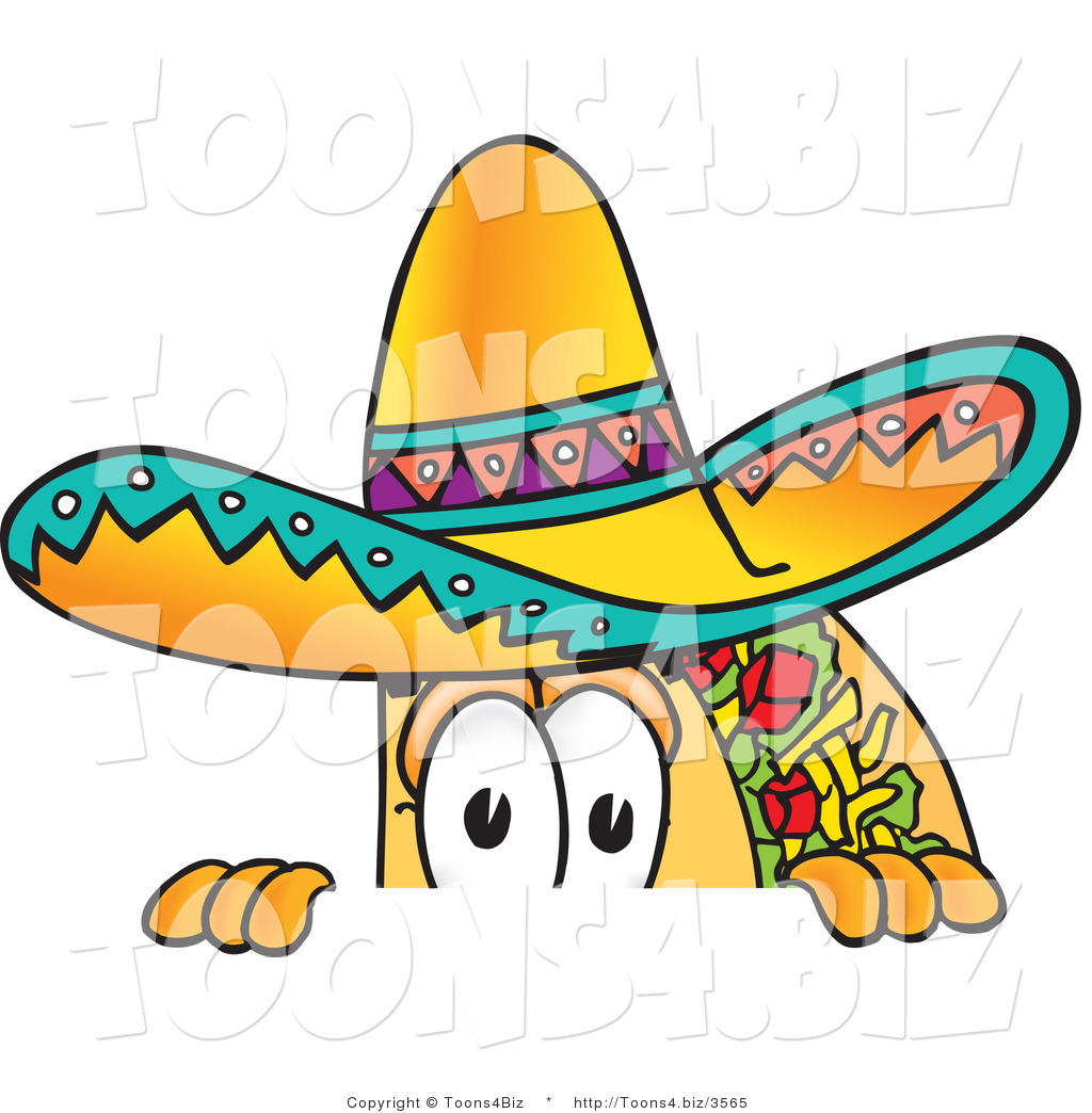 1024x1044 Vector Illustration Of Cartoon Taco Mascot Peeking Over