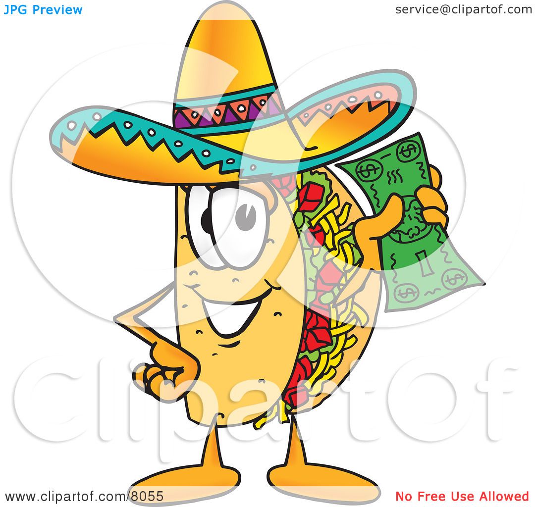 1080x1024 Clipart Picture Of Taco Mascot Cartoon Character Holding