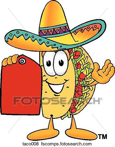 369x470 Clip Art Of Taco With Price Tag Taco008