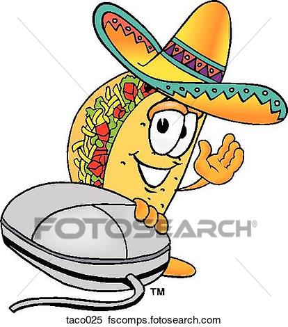 414x470 Clipart Of Taco And Mouse Taco025