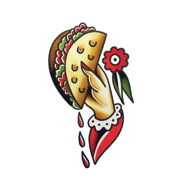 600x600 Designy Temporary Tattoos. Taco To Go By Jessi Preston