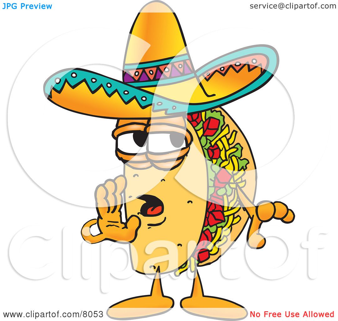 1080x1024 Clipart Picture Of A Taco Mascot Cartoon Character Whispering