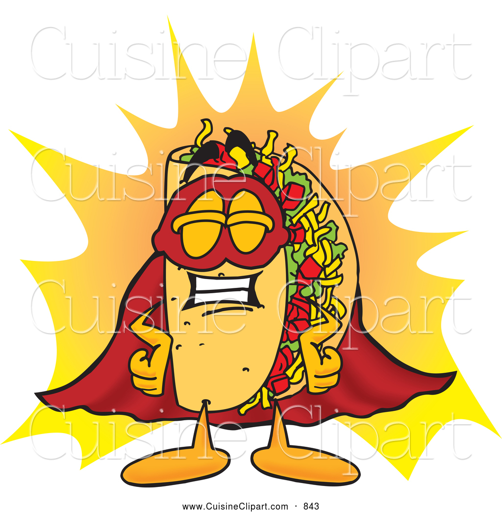 1024x1044 Cuisine Clipart Of A Smiling Taco Mascot Cartoon Character Dressed