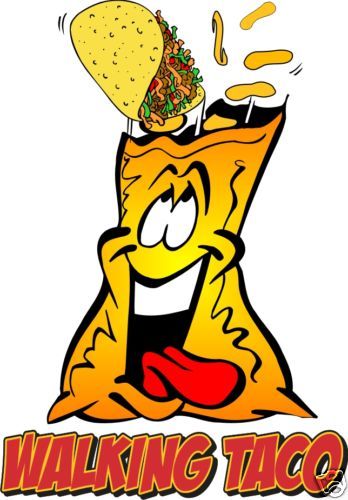 348x500 Walking Taco Clipart