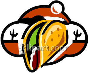 300x252 Southwestern Taco Royalty Free Clipart Picture