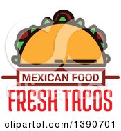 175x190 Clipart Of A Cruncy Taco With Text, Cactus, Chili Pepper