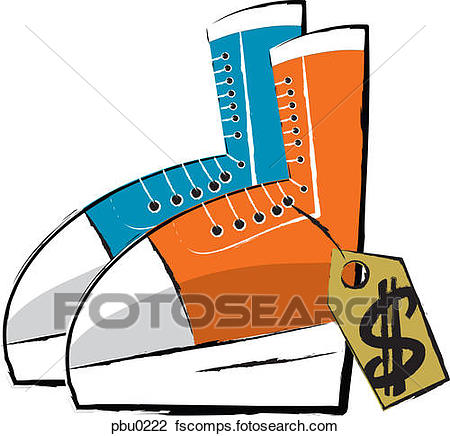 450x436 Clip Art Of A Pair Of Shoes With A Price Tag Pbu0222