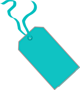 266x297 Teal Tag Clip Art