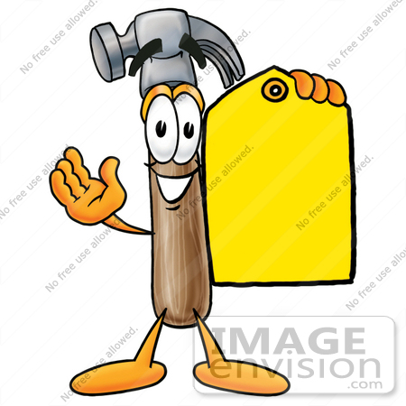 450x450 Cliprt Graphic Of Hammer Tool Cartoon Character Holding