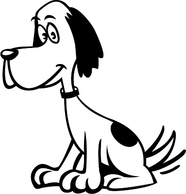 383x400 Dog Tail Clipart