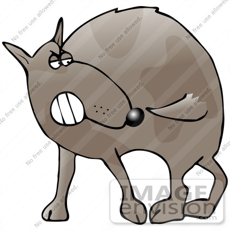 450x450 Clip Art Graphic Of A Frustrated Dog Trying To Catch His Own Tail