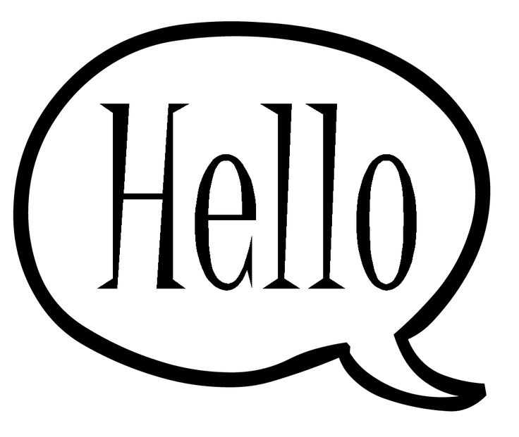 736x621 Hello! Clipart Speech Bubble