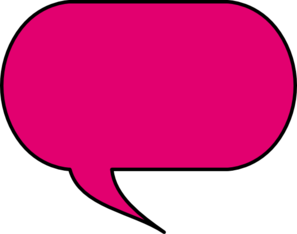 297x234 Pink Talk Bubble Clip Art