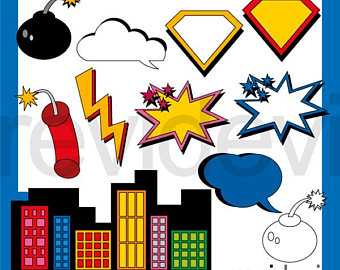 340x270 Comic Book Clip Art Etsy