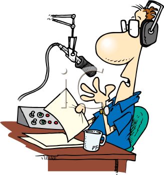 328x350 Royalty Free Clip Art Image Cartoon Of A Radio Talk Show Host