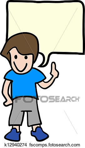 272x470 Clipart Of Talking Boy K12940274
