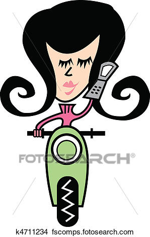 298x470 Clipart Of Girl Talking On Cell Phone Clip Art K4711234