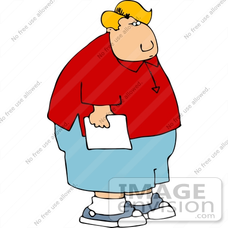 450x450 Overweight Blond Man Clipart