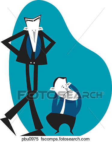 373x470 Stock Illustration Of A Tall Man And A Short Man Standing Beside