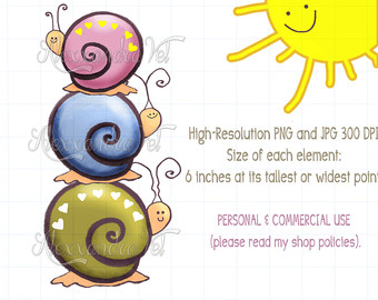 340x270 Snail Clipart Etsy