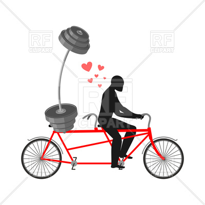 400x400 Man And Barbell On Bicycle