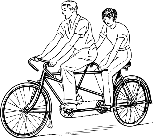 500x450 Tandem Bicycles Clip Art