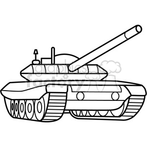 300x300 Royalty Free Military Armored Tank Outline 397976 Vector Clip Art