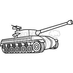 300x300 Royalty Free Tank Outline 397980 Vector Clip Art Image