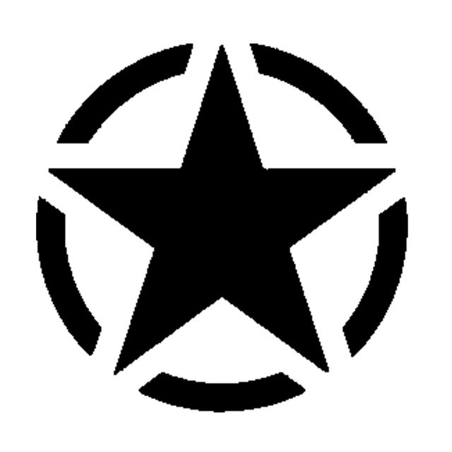 640x640 Allied Star Silhouette Vinyl Sticker Decal Car Styling For Wall