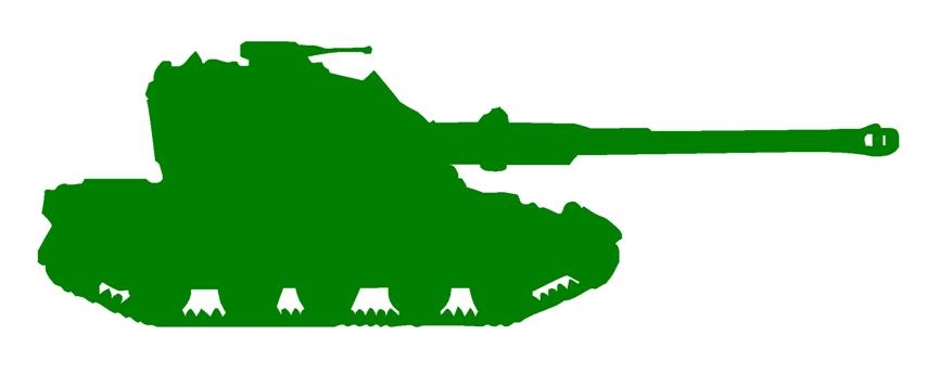 854x345 Army Tank Silhouette 1 Decal Sticker