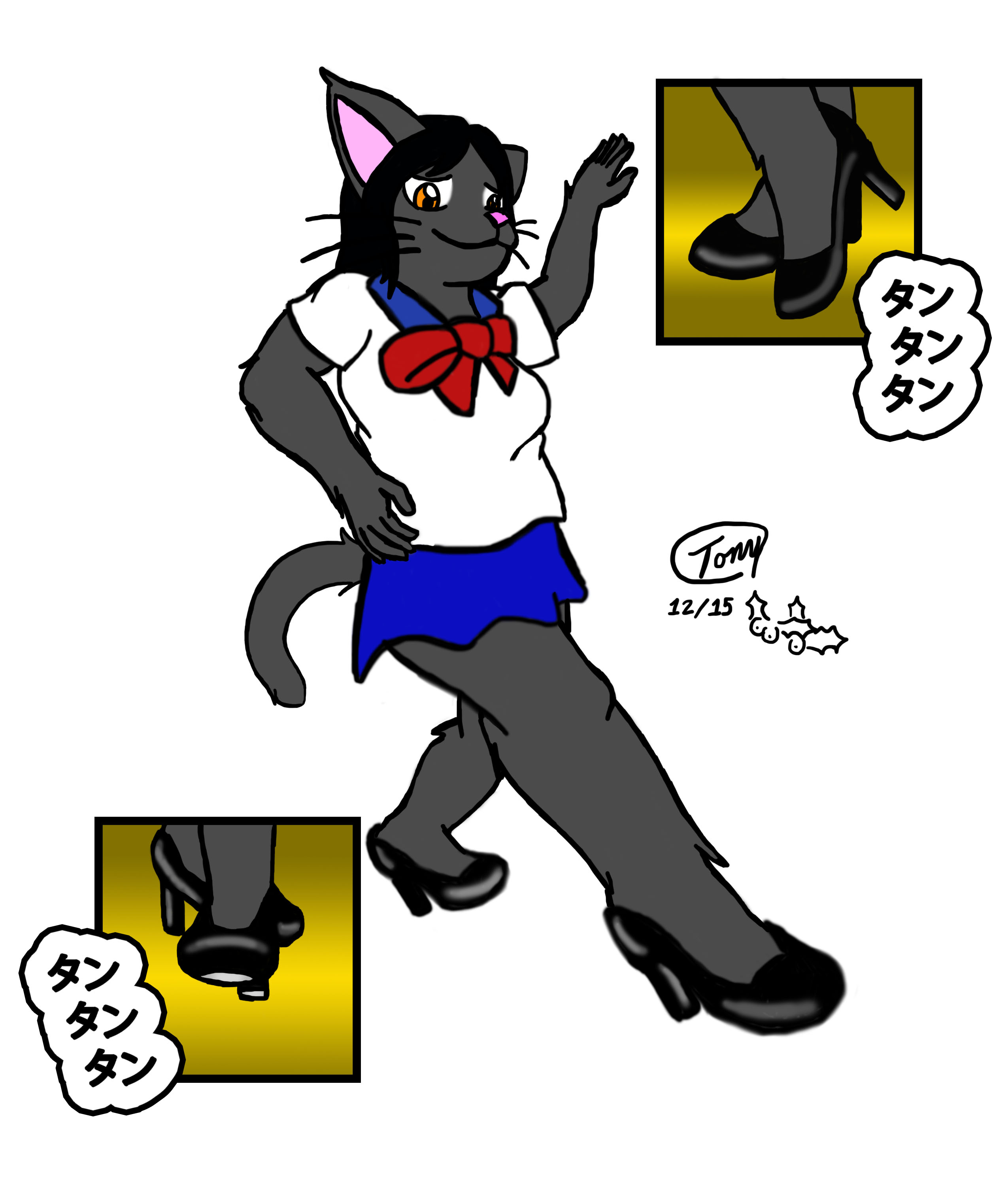 2550x3000 The Tap Dancing Cat! By Tony Akita