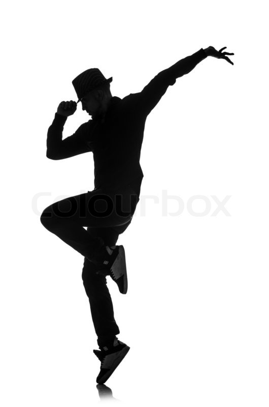 530x800 Silhouette Of Male Dancer Isolated On White Stock Photo Colourbox