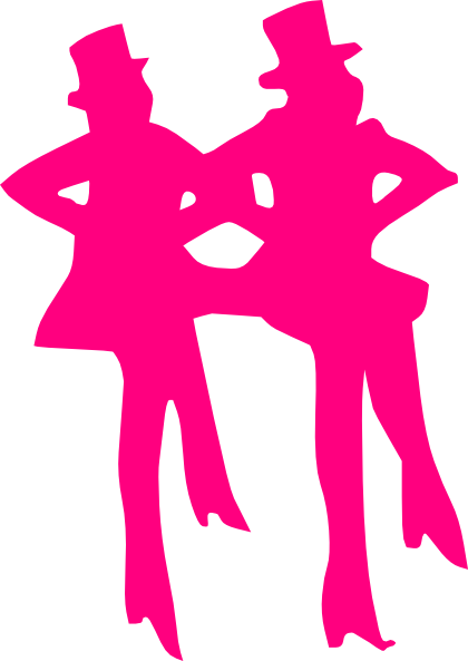 420x593 Hot Pink Tap Dancers Clip Art