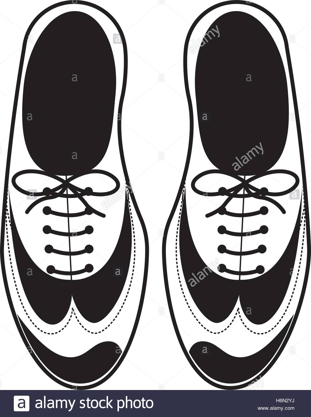 1038x1390 Silhouette Tap Shoes For Mens With Laces Vector Illustration Stock