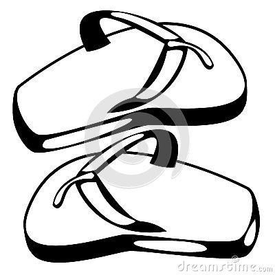 400x400 Slippers Clipart Black And White