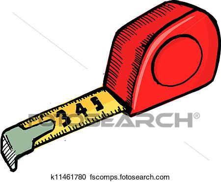 450x371 Clipart Of Tape Measure K11461780