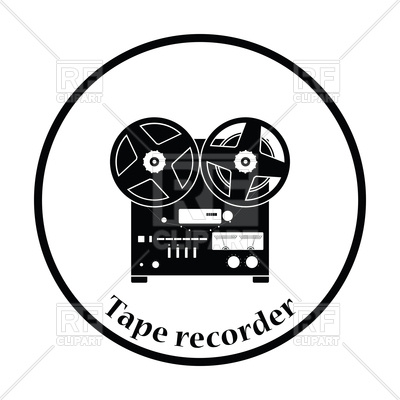 400x400 Reel Tape Recorder Icon Royalty Free Vector Clip Art Image