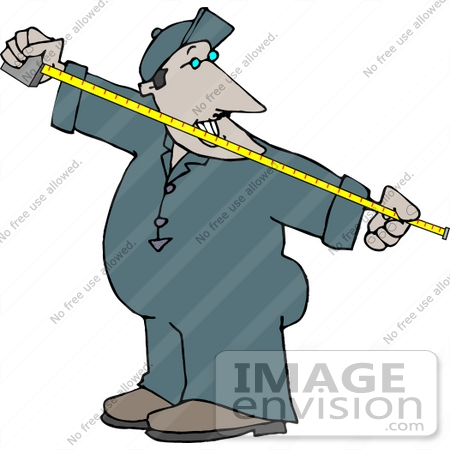 450x450 Man Using A Tape Measure Clipart