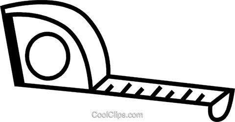 480x250 Tape Measure Royalty Free Vector Clip Art Illustration Vc074220