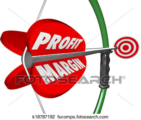 450x385 Clip Art Of Profit Margin Bow Arrow Aiming Target Increased