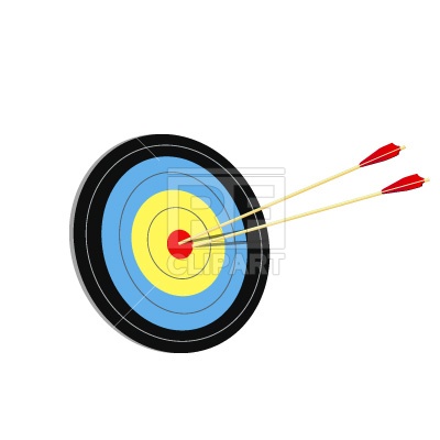 400x400 Target And Arrows Free Vector Clip Art Image
