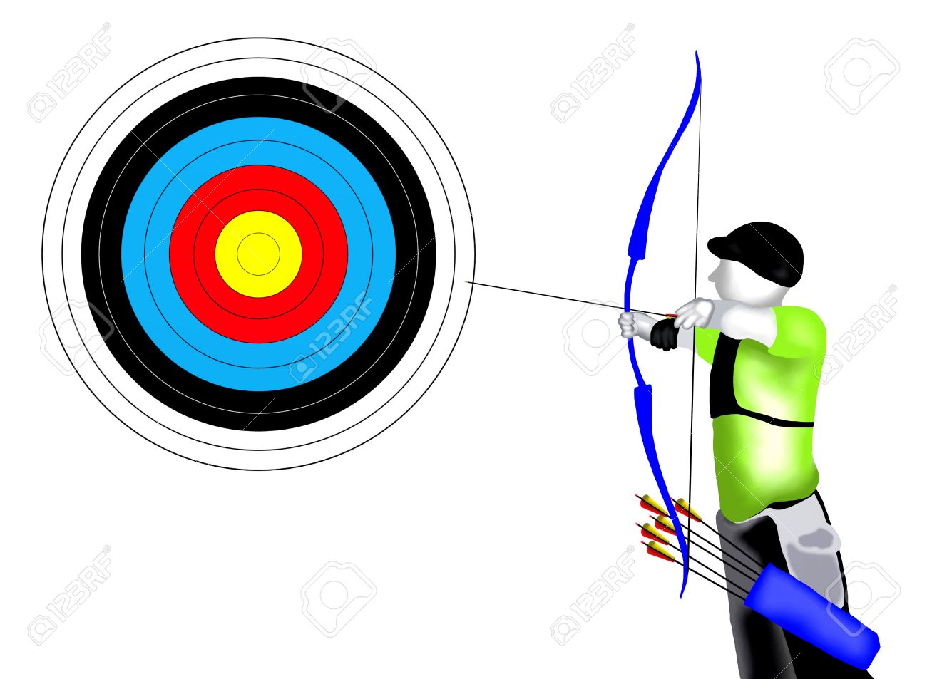 1300x953 Shooting Arrow Target Clipart