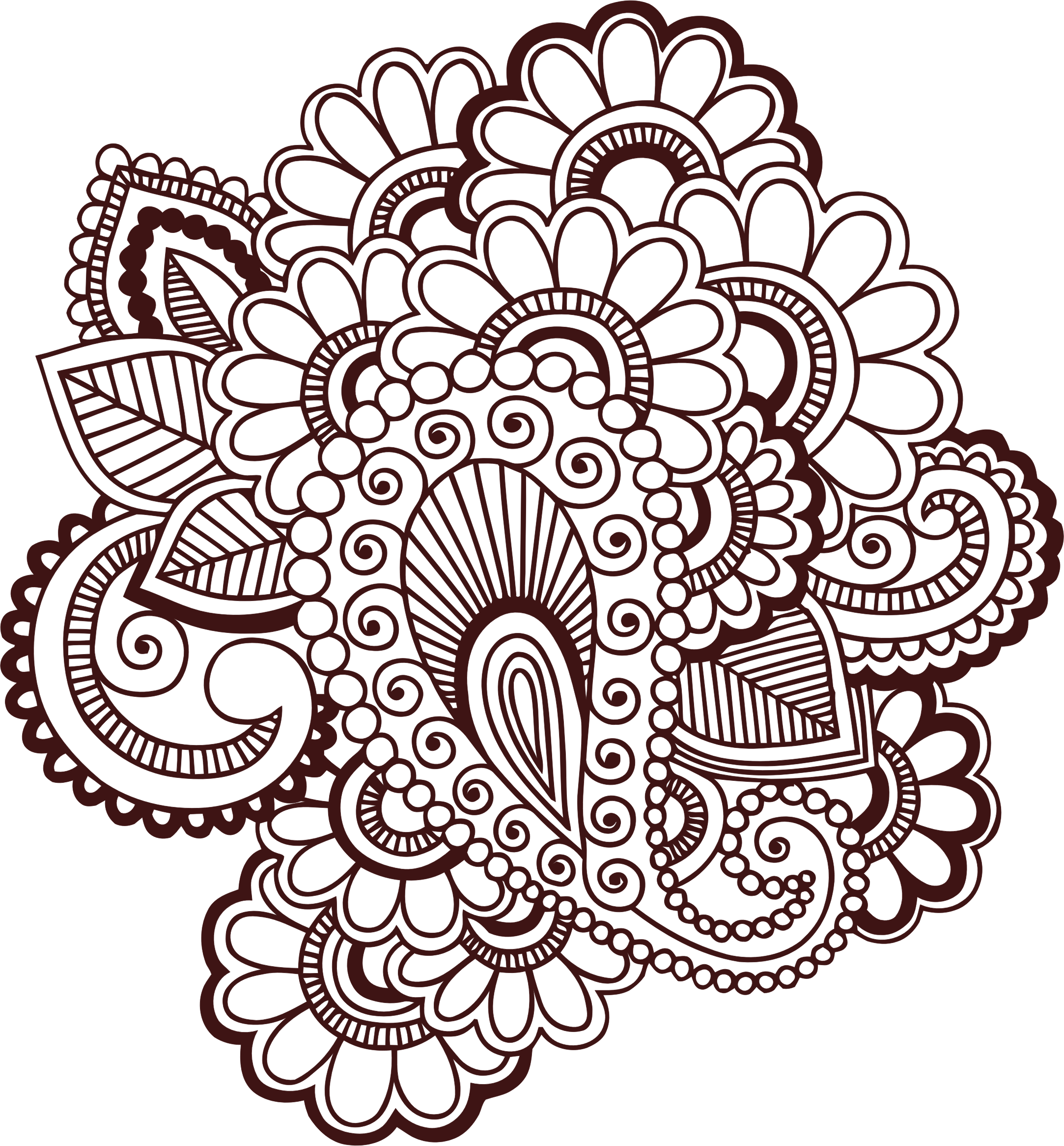 2166x2332 Henna Tattoo Clip Art