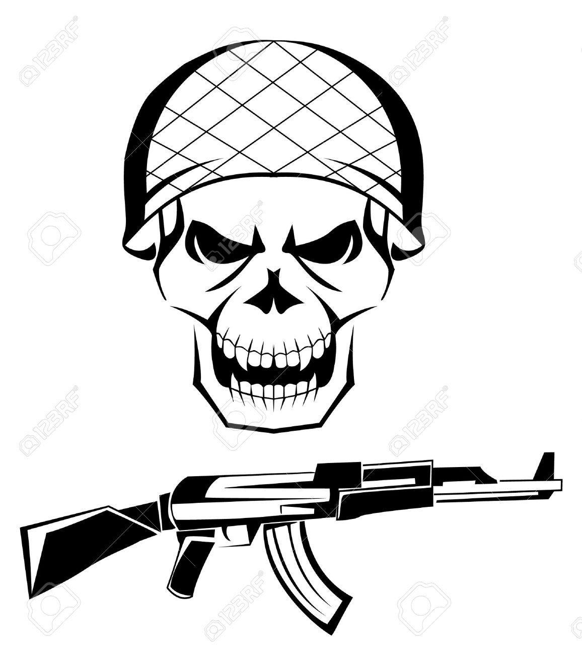 1156x1300 Army Skull Tattoo Designs